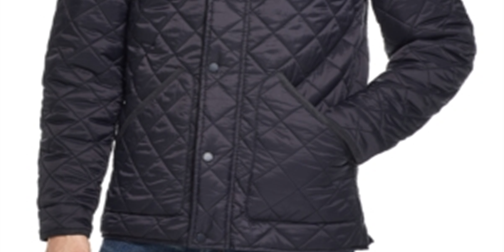 Weatherproof Vintage Men's Diamond Quilted Full Zip Jacket Black Size XX-Large