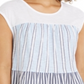 Style & Co Women's Cotton Tiered Printed Top -White Size L