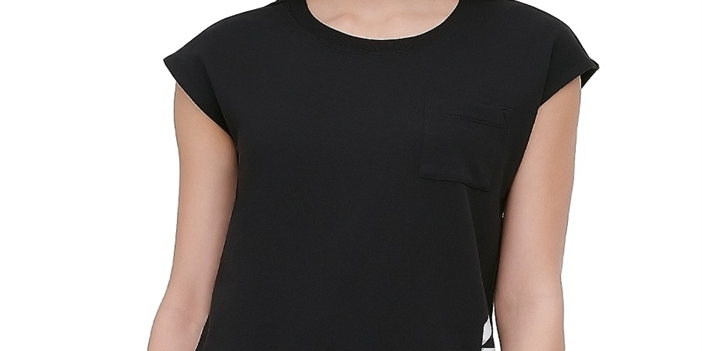 DKNY Women's Logo Mini Dress Black Size Medium