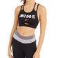 Nike Women's Dri fit Just Do It Mid Impact Sports Bra Black Size X-Large