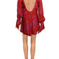 Free People Women's Satin Short Mini Dress Red Size X-Small