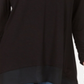 Style & Co Women's Chiffon-Hem Top Black Size Petite