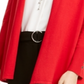 Alfani Women's Snap Sleeve Open Cardigan Red Size XXL