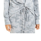 Hippie Rose Junior's Cozy Twist Front Top Gray Size XS