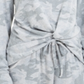 Hippie Rose Junior's Cozy Twist Front Top Gray Size XS