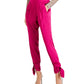 INC International Concepts Women's Satin Straight Tie Hem Stretch Pants Dress Pink Size 0