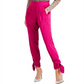 INC International Concepts Women's Satin Straight Tie Hem Stretch Pants Dress Pink Size 0