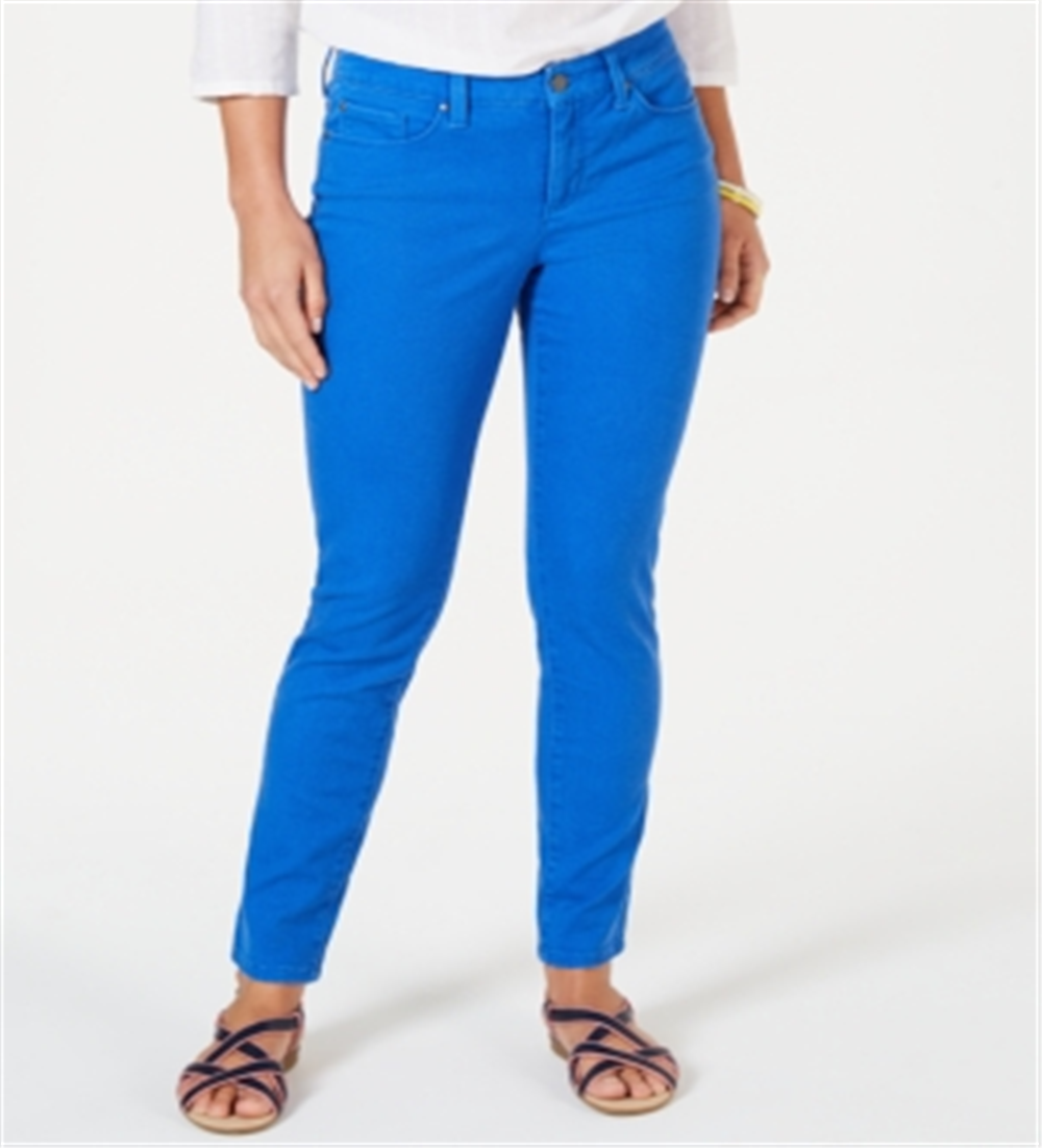 Charter Club Women's Bristol Skinny Ankle Jeans Blue Size 18