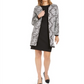 Calvin Klein Women's Long Animal Print Cardigan Black Size X-Large