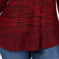 Style & Co Women's Bell Sleeve Marled Knit Sweater Red Size 0X