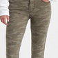 Levi's Women's 720 High Rise Super Skinny Crop Camo Jeans Green Size 26