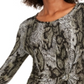 INC इंटरनेशनल कॉन्सेप्ट्स महिलाओं का एनिमल प्रिंट ट्विस्ट फ्रंट टॉप - हरा, साइज़ XX-लार्ज