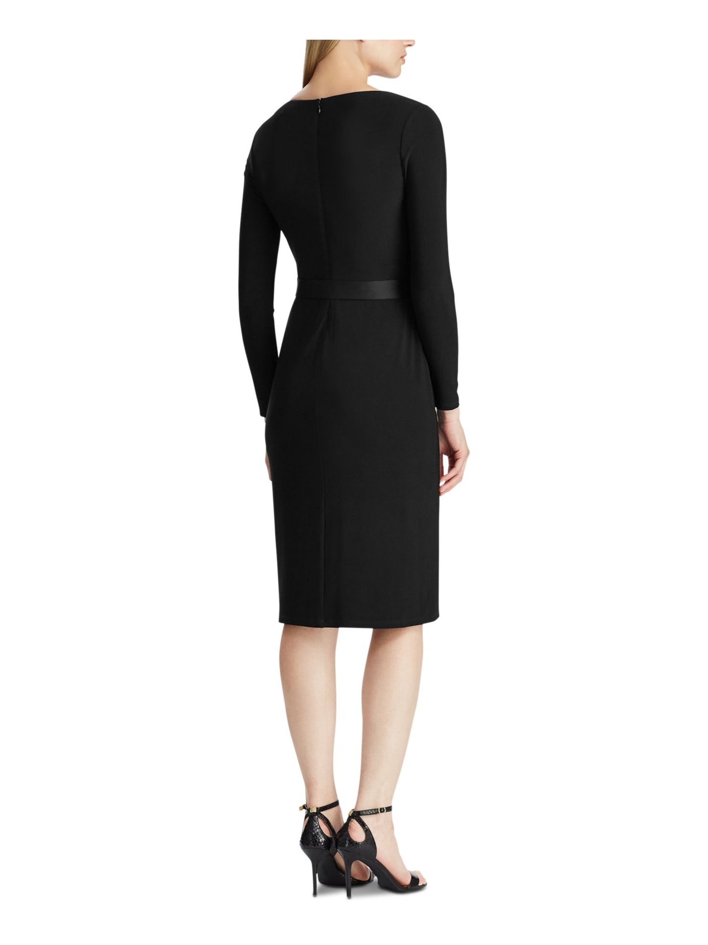 Ralph Lauren Women's Bow Detail Dress Black Size 8