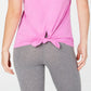 Ideology Women's Tie-Back T-Shirt  -Sweet Tart Purple Size 2XL
