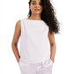 Alfani Women's Modern Lounge Boat Neck Tank Top Purple Size Medium