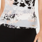 Calvin Klein Women's Sleeveless Floral Patchwork Blouse Gray Size Petite M