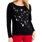 Karen Scott Women's Cotton Embellished Top Blue Size M