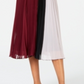 Alfani Women's Colorblocked Pleated MIDI Dress Purple Size Petite