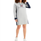 Tommy Hilfiger Women's Logo Hoodie Dress Gray Size X-Large
