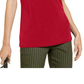 INC International Concepts Women's Sleeveless Illusion Inset Top -Red Size -XL