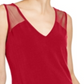INC International Concepts Women's Sleeveless Illusion Inset Top -Red Size -XL