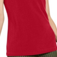 INC International Concepts Women's Sleeveless Illusion Inset Top -Red Size -XL
