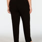 Alfani Women's Plus Contrast Waist Pull on Pants Black Size 14W