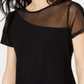 INC International Concepts Women's Illusion Crew Neck T-Shirt Black Size XS