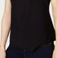 INC International Concepts Women's Illusion Crew Neck T-Shirt Black Size XS