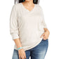 Style & Co Women's Plus V Neck Top Tan Size 1X