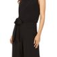 MSK Women's Tie Waist Wide Leg Jumpsuit Black Size Petite