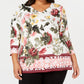Charter Club Women's Plus V Neck Garden Top White Size 0X