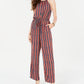 Be Bop Women's Sleeveless Halter Jumpsuit Red Size Small