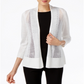 Alfani Women's Novelty Stitch Cardigan White Size X-Large