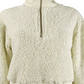 Derek Heart Junior's Half ZipTurtleneck Sweater White Size Medium