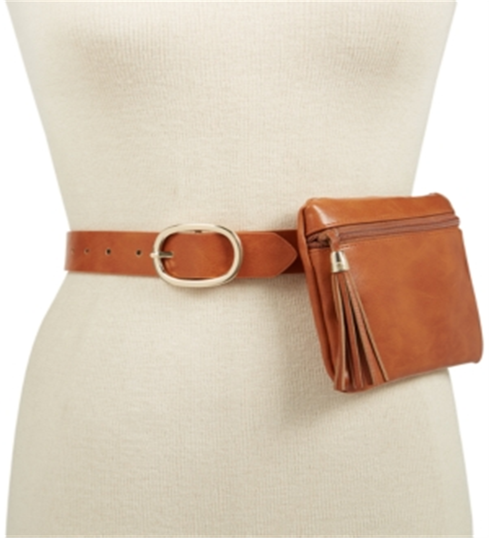 INC International Concepts Women's Tassel Fanny Pack Various Bag Brown One Size