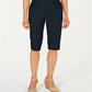 Charter Club Women's Mid Rise Knee Length Skimmer Pants Blue Size 14