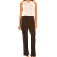 BCX Junior's Pull on Ponte Knit Pants -Brown- Size Large