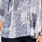 Style & Co Women's Printed High Low Button up Top Blue Size X-Small
