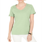 Karen Scott Women's Eyelet-Shoulder V-Neck Top Green Size XL