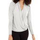 Alfani Women's Surplice Top -White Size Petite S/M