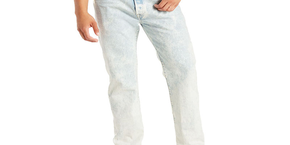 Levi's Men's 501 Original Fit Stretch Jeans Gray Size 2XL