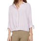 Alfani Women's Tie Sleeve Blouse White Size -Petite L
