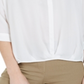 Alfani Women's Tie Sleeve Blouse White Size -Petite L
