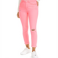 Tinseltown Junior's Neon Wash Skinny Jeans Pink Size 1