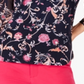 Charter Club Women's Bell Sleeve Printed Top Blue Size Petite