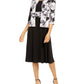 Jessica Howard Women's Floral Dress & Jacket Black Size 12