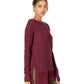 Free People Women's North Shore Thermal Knit Tunic Top Red Size X-Small