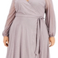 Alfani Women's Metallic Fit Flare Silver Dot Size 0X
