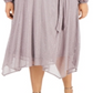 Alfani Women's Metallic Fit Flare Silver Dot Size 0X
